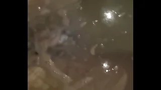 Fucking an sph waterfilled beachball inside the bathtube